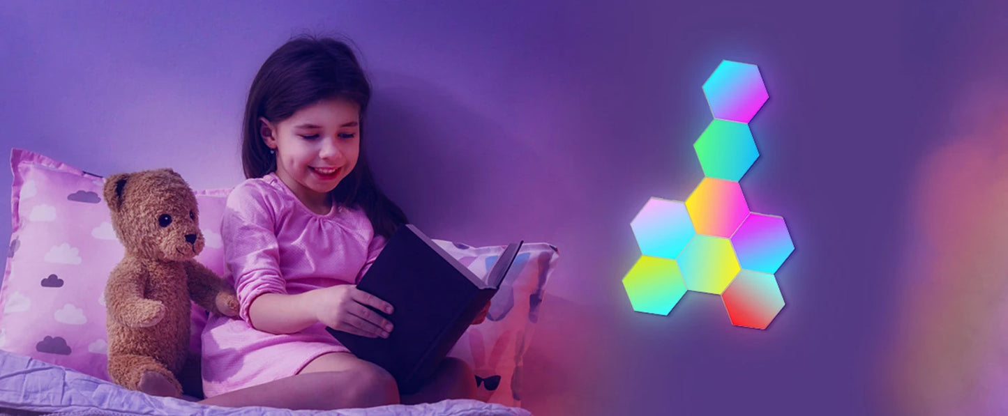 20/12/8/3 Pack Hexagon Lights Wall RGB Panel Smart APP Hexagonal Modular Gaming Lights Night  Music Sync Honeycomb Light Bedroom