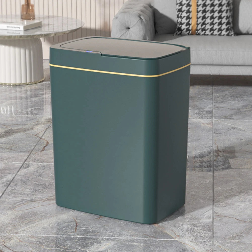 15/18L Smart Sensor Trash Can Garbage Bucket Waterproof Narrow Seam Automatic Trash Bin Wastebasket for Kitchen Toilet Bedroom