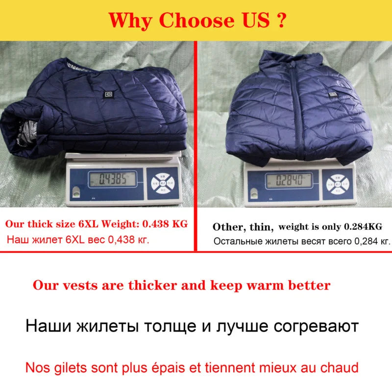 17/13/9 Areas Heated Vest Men Women Electric Heating Vest Usb Heated Jacket Heated Vest Bodywarmer Heated Down Jacket  Winter