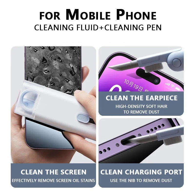 7-in-1 Cleaning Kit Computer Keyboard Cleaner Brush Earphone Cleaning Pen For iPad Phone Cleaning Tools Cleaner Keycap Puller